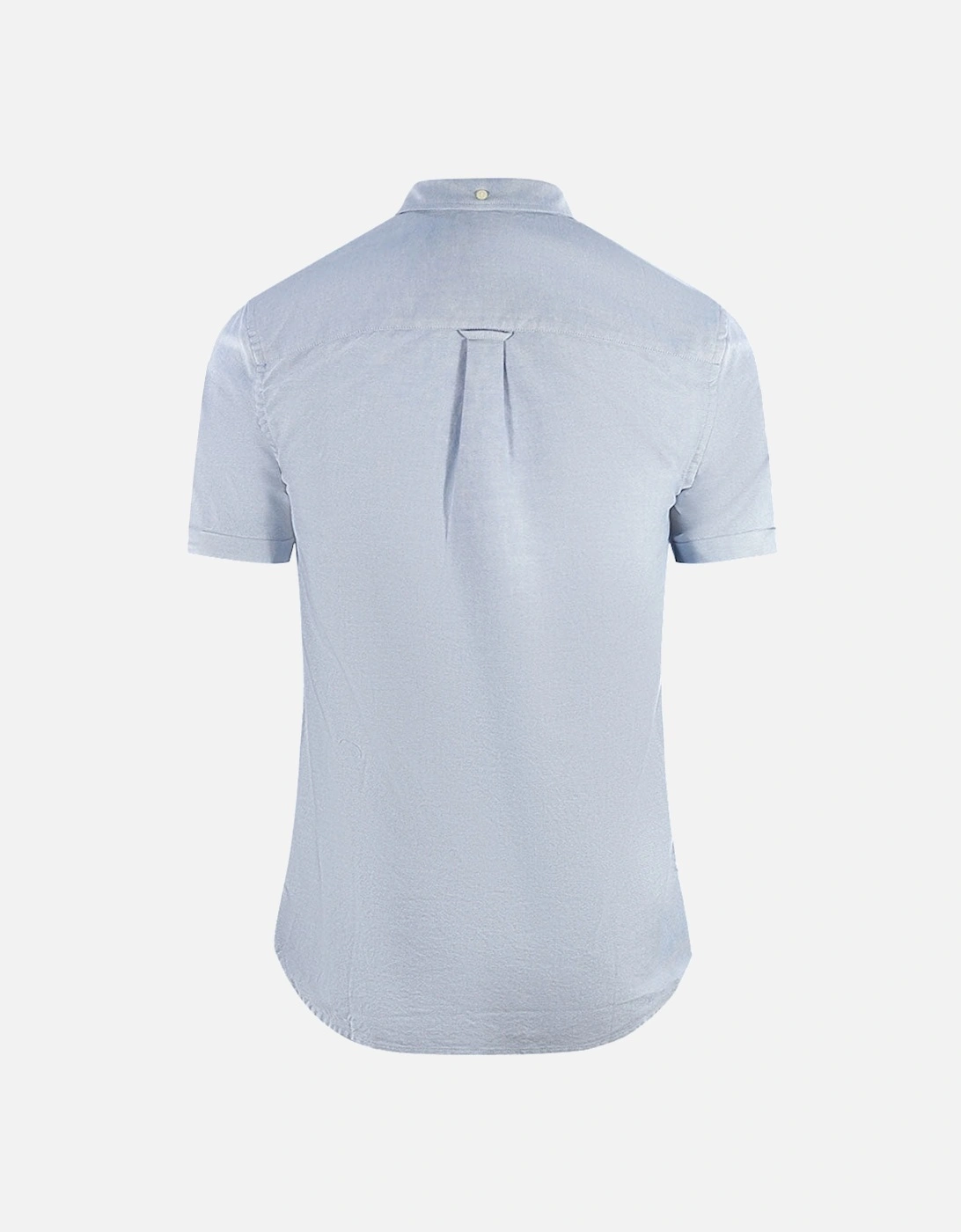 Lyle & Scott Blue Short Sleeved Casual Oxford Shirt