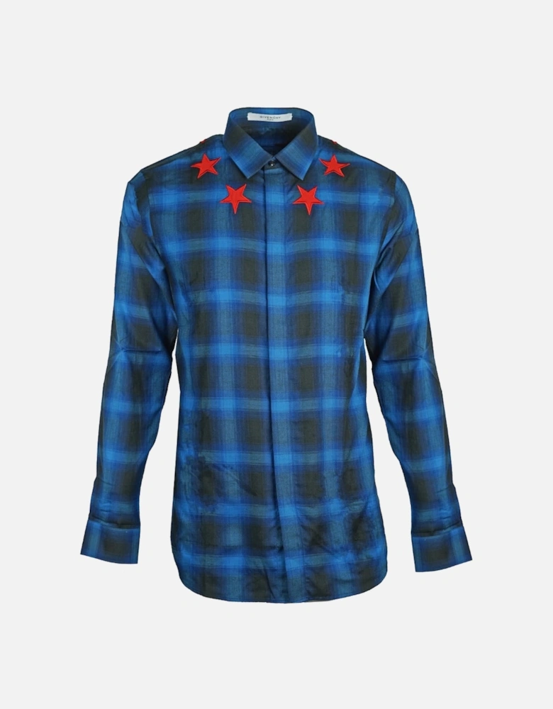 Blue Check Star Detail Shirt
