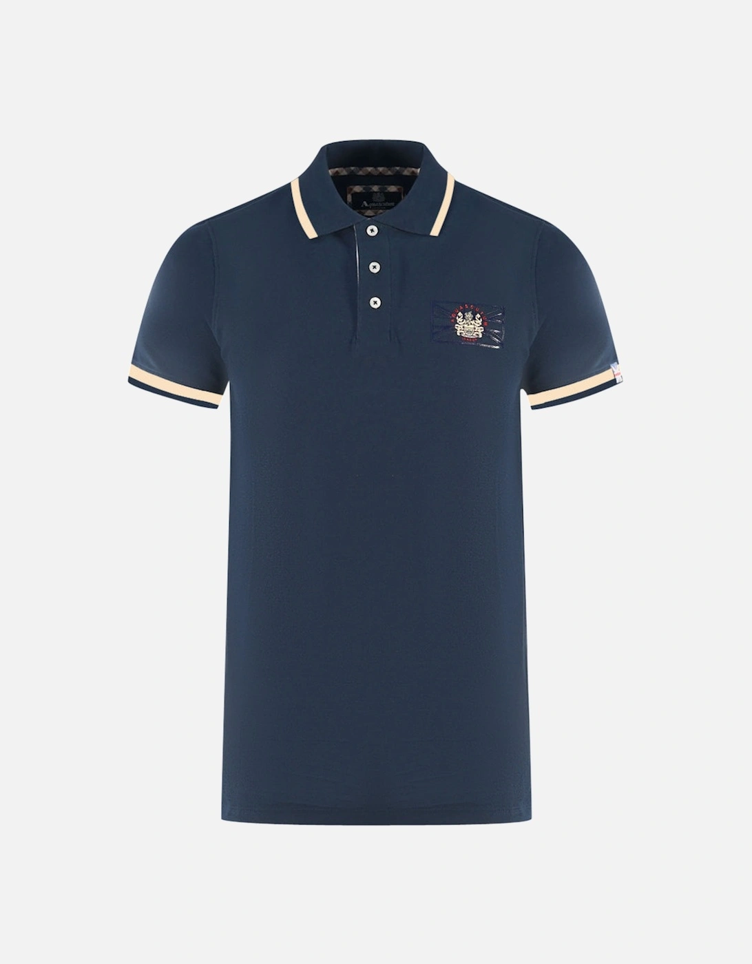 London Union Jack Navy Blue Polo Shirt, 3 of 2