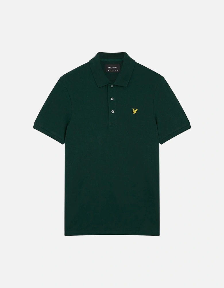 Lyle & Scott Branded Chest Logo Dark Green Polo Shirt