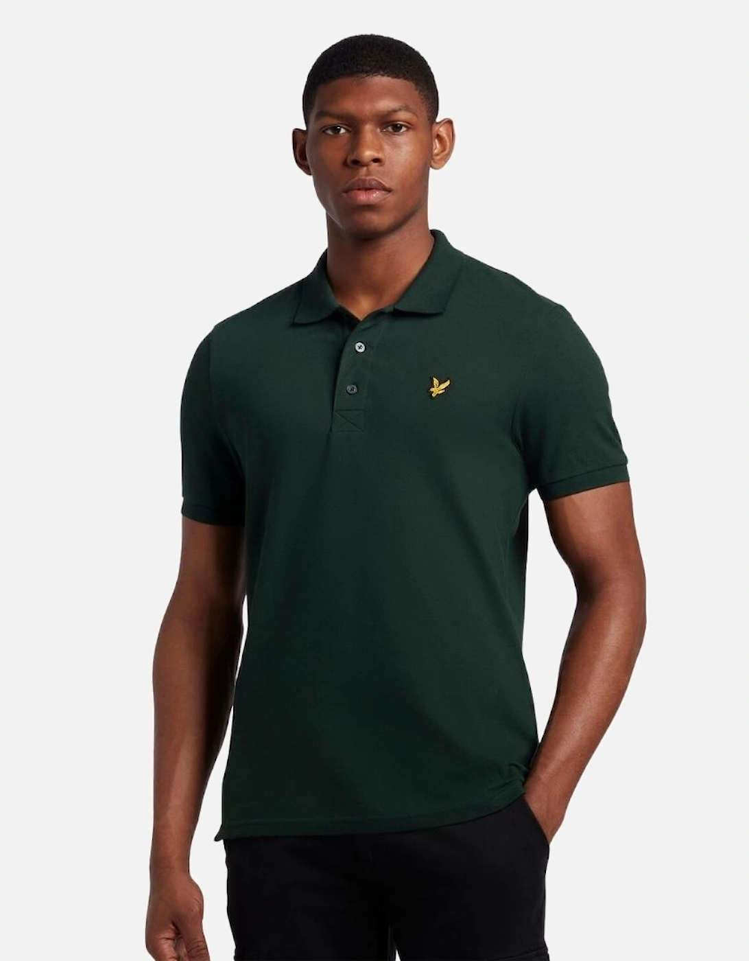 Lyle & Scott Branded Chest Logo Dark Green Polo Shirt