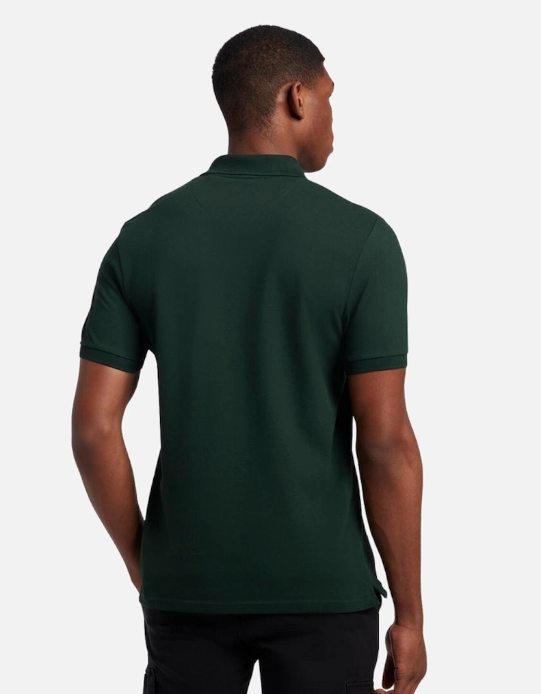 Lyle & Scott Branded Chest Logo Dark Green Polo Shirt