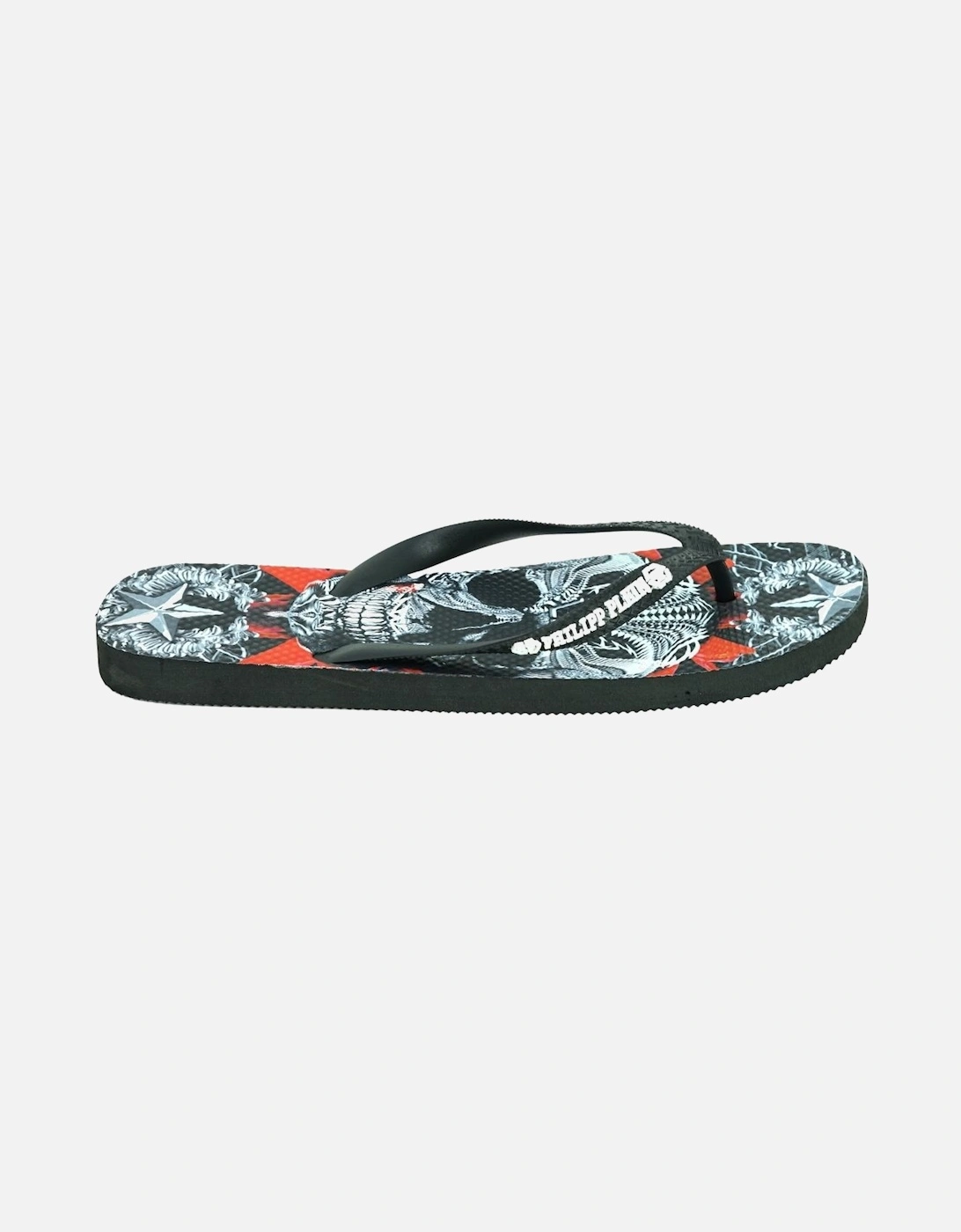 Skull Black Flip Flops, 5 of 4