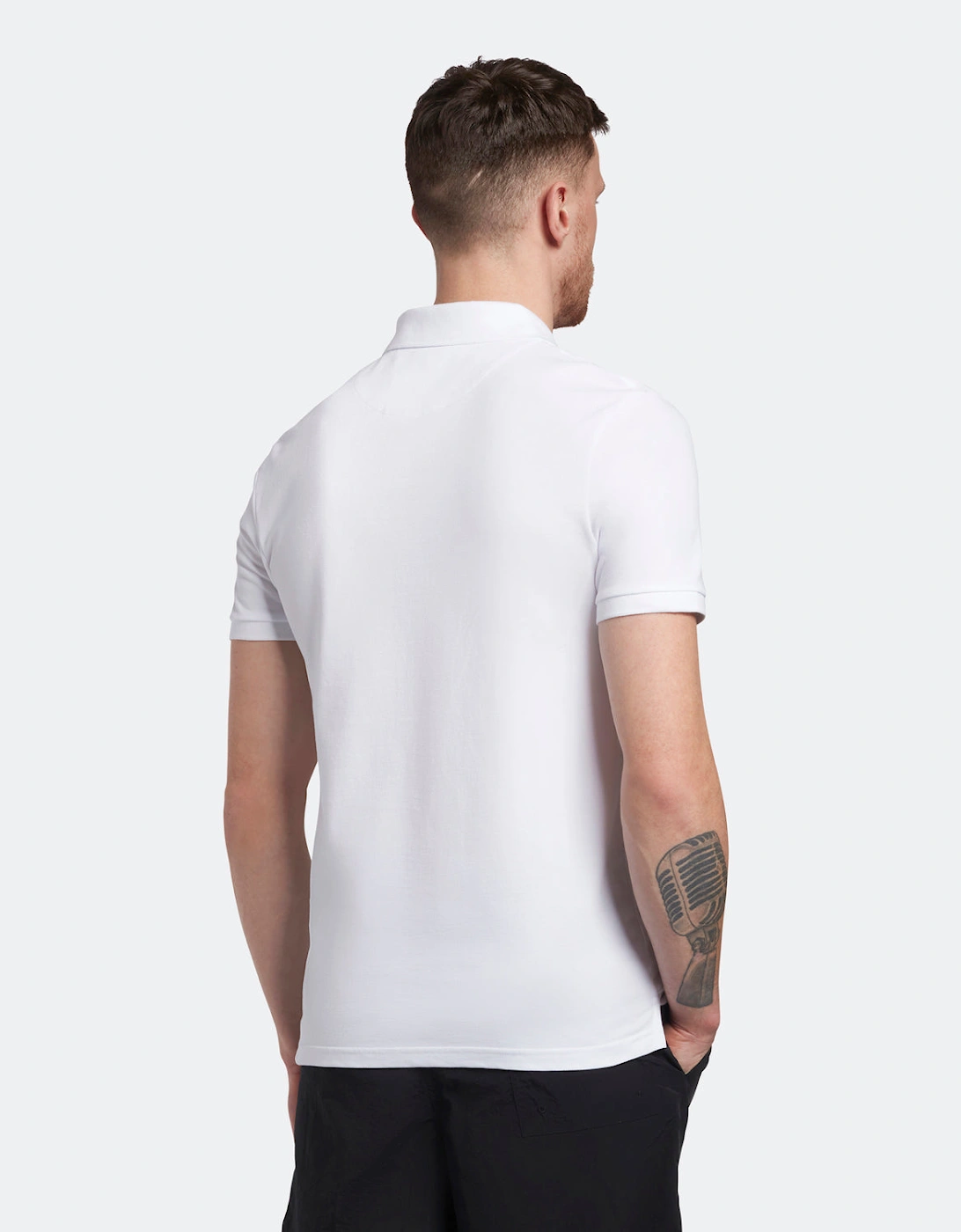 Lyle Scott Brand Chest Logo White Polo Shirt