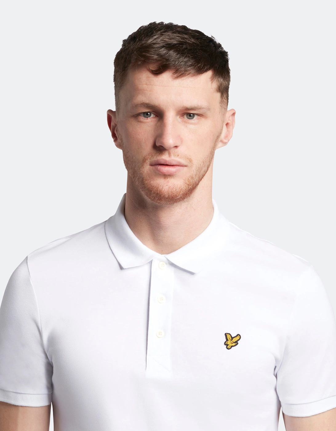 Lyle Scott Brand Chest Logo White Polo Shirt