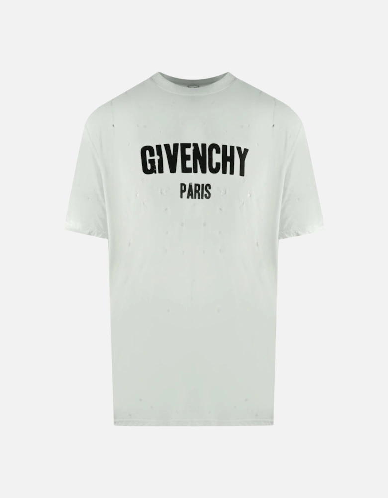 Box Logo Paris White Womens T-Shirt