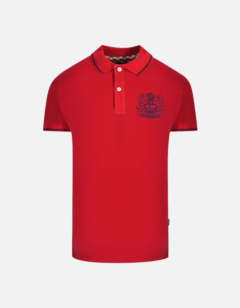 Aldis Tipped Red Polo Shirt