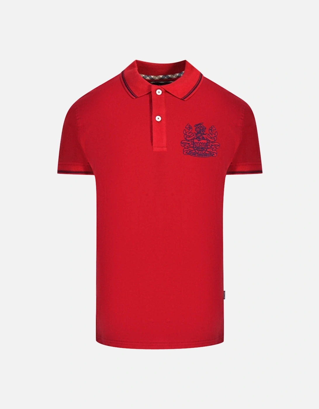 Aldis Tipped Red Polo Shirt, 3 of 2