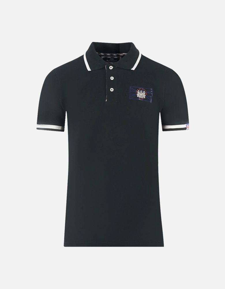 London Union Jack Black Polo Shirt