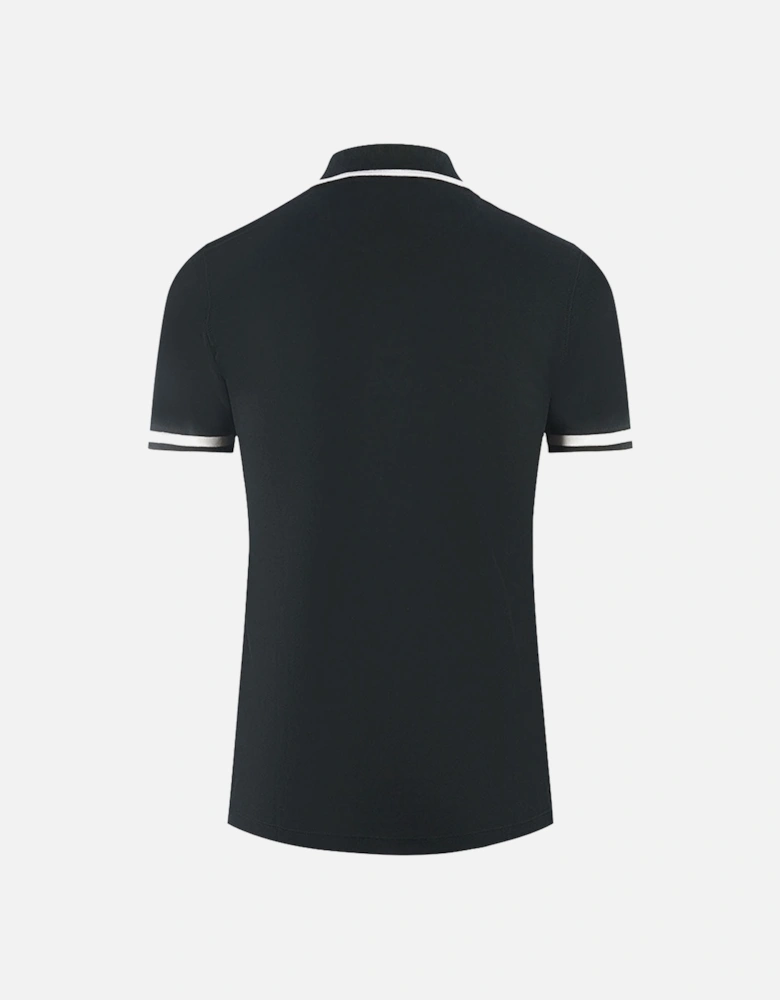 London Embroidered Badge Black Polo Shirt