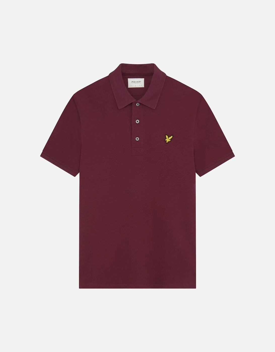 Lyle & Scott Branded Chest Logo Burgundy Polo Shirt, 5 of 4