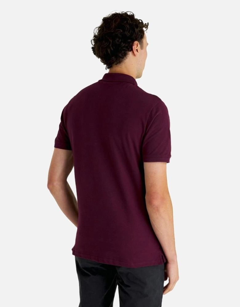 Lyle & Scott Branded Chest Logo Burgundy Polo Shirt