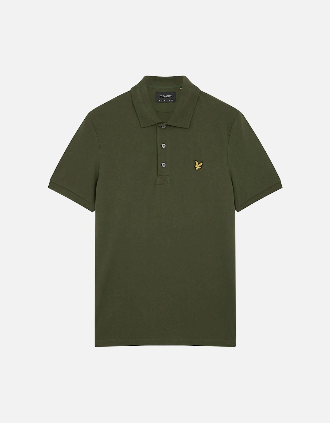 Lyle & Scott Branded Chest Logo Olive Polo Shirt, 5 of 4