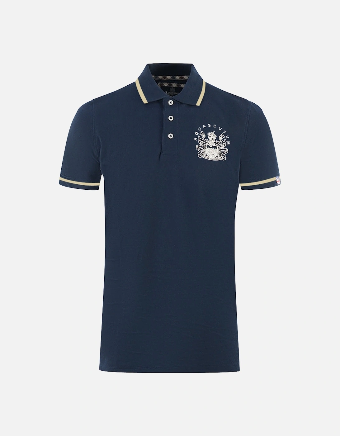 Tipped Aldis Navy Blue Polo Shirt, 4 of 3