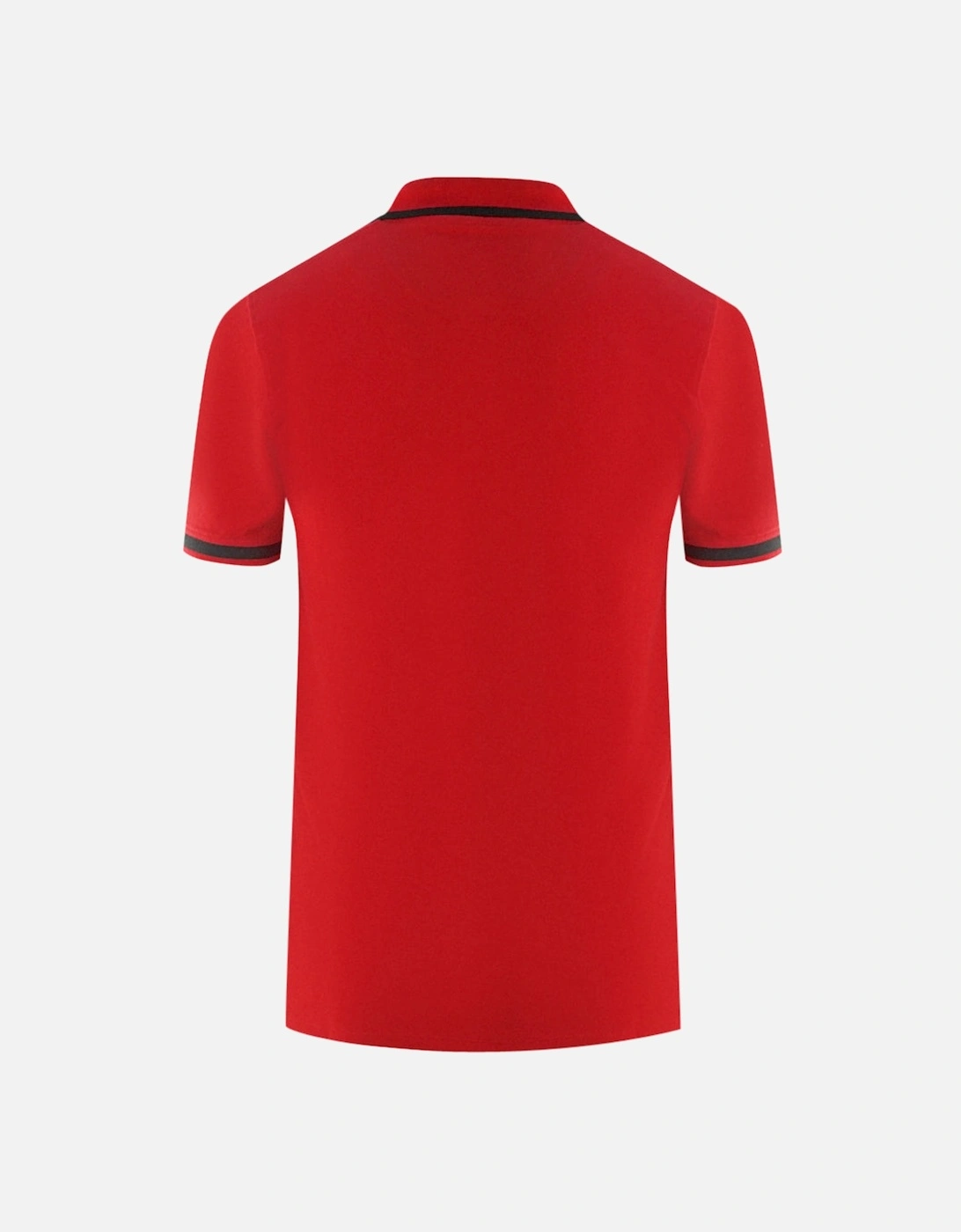 Tipped Aldis Red Polo Shirt