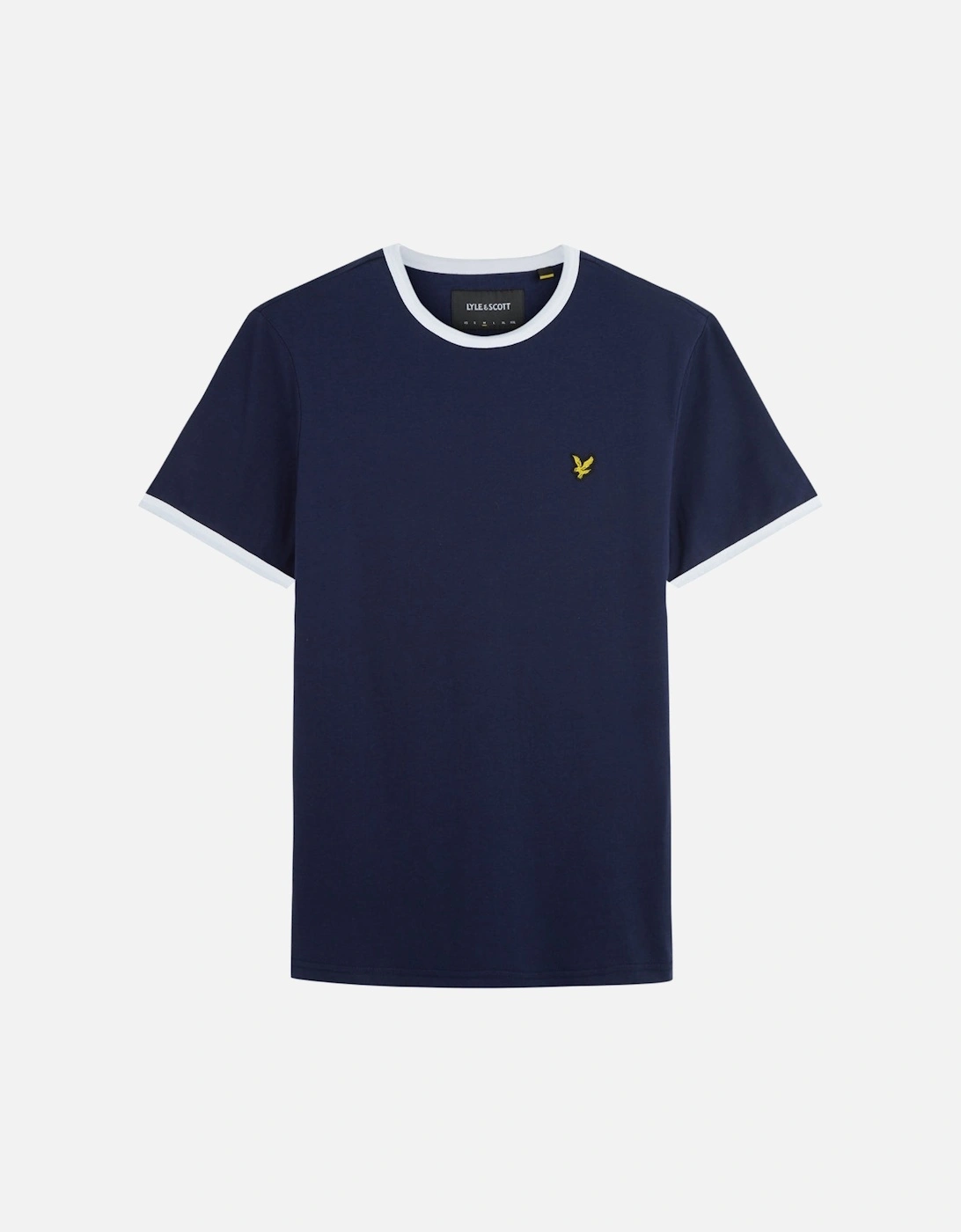 Lyle & Scott Branded Navy Ringer T-Shirt, 5 of 4