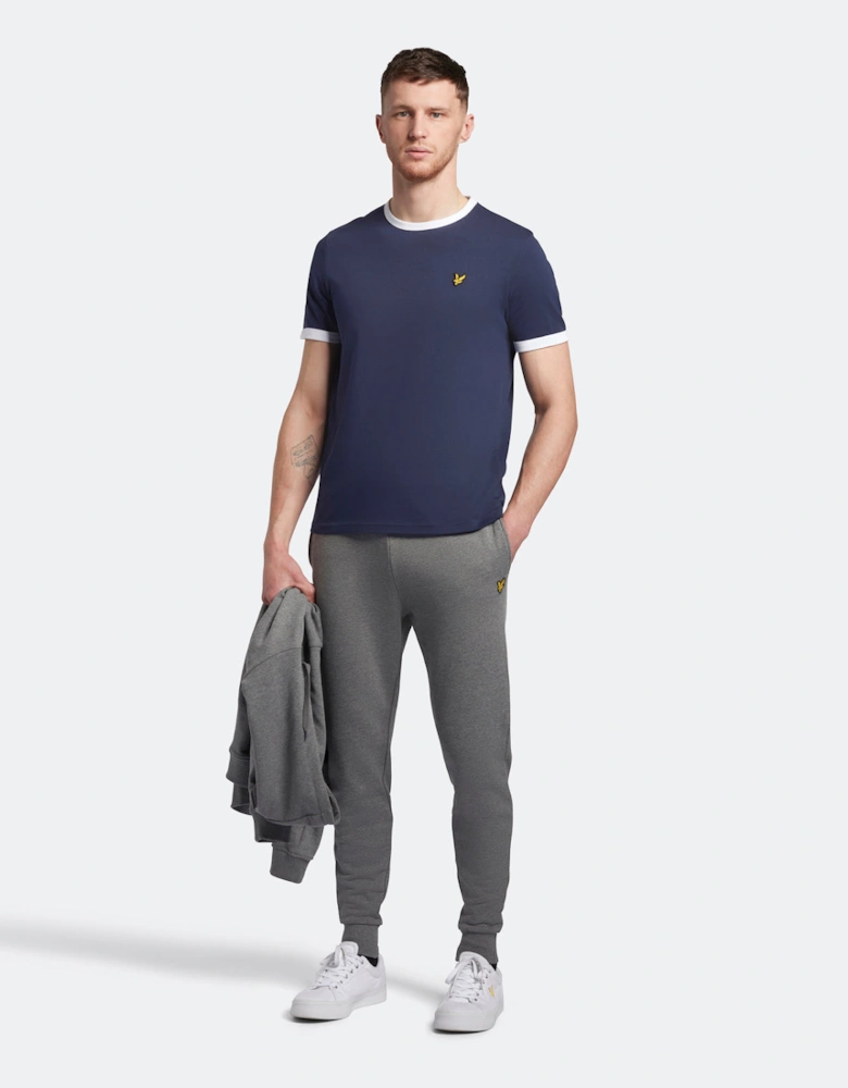 Lyle & Scott Branded Navy Ringer T-Shirt