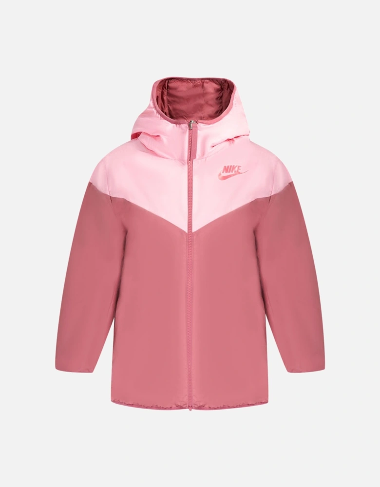 Downfill Reversible Pink Puffer Jacket