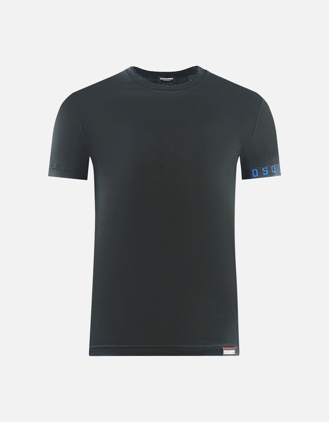 Brand Logo on Sleeve Black Underwear T-Shirt, 4 of 3