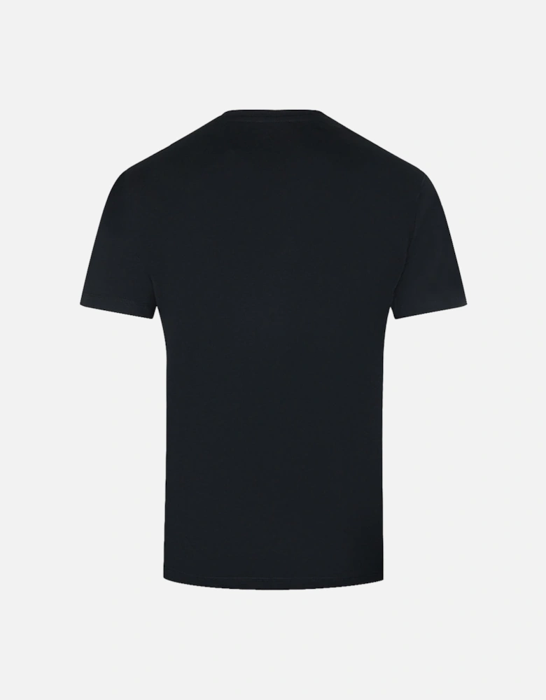 Brand Embossed Logo Black T-Shirt