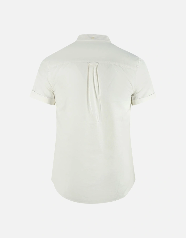 Lyle & Scott White Short Sleeved Casual Oxford Shirt