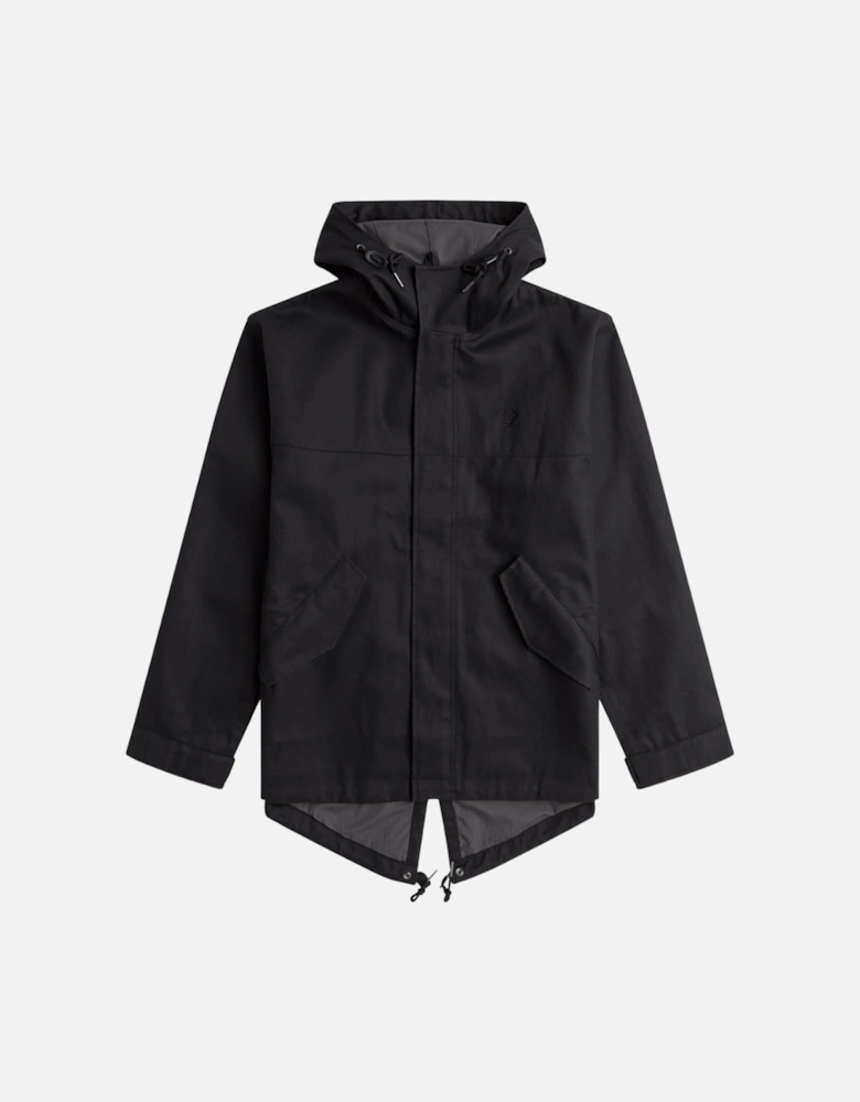 J1541 102 Heavy Twill Black Parka Jacket