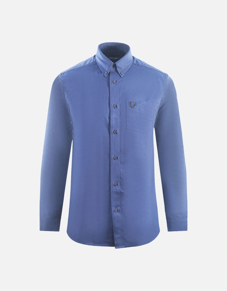 Brushed Oxford Carbon Blue Casual Shirt