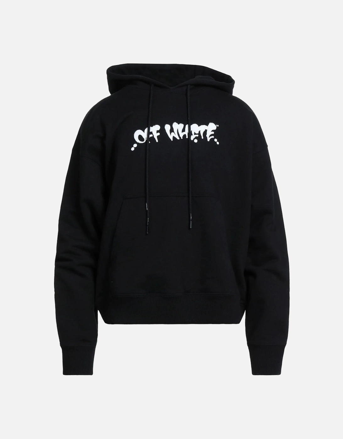 Marker Graffiti Spray Design Logo Black Hoodie, 3 of 2