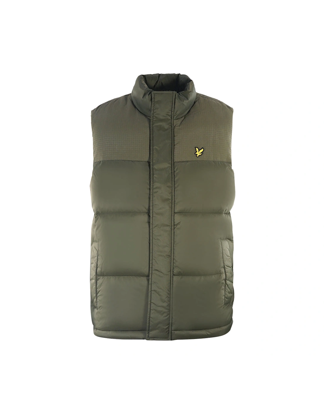 Men's Lyle & Scott Trek Green Wadded Gilet - Tan - Size: Regular/36