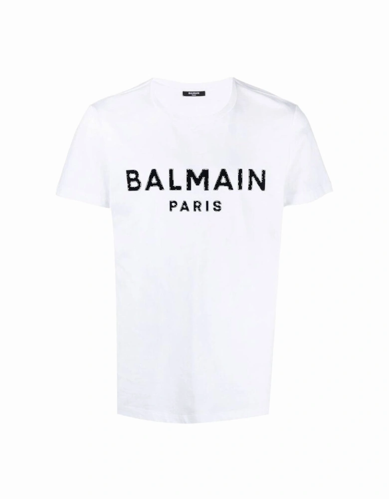 Paris Bold Branded Logo White T Shirt