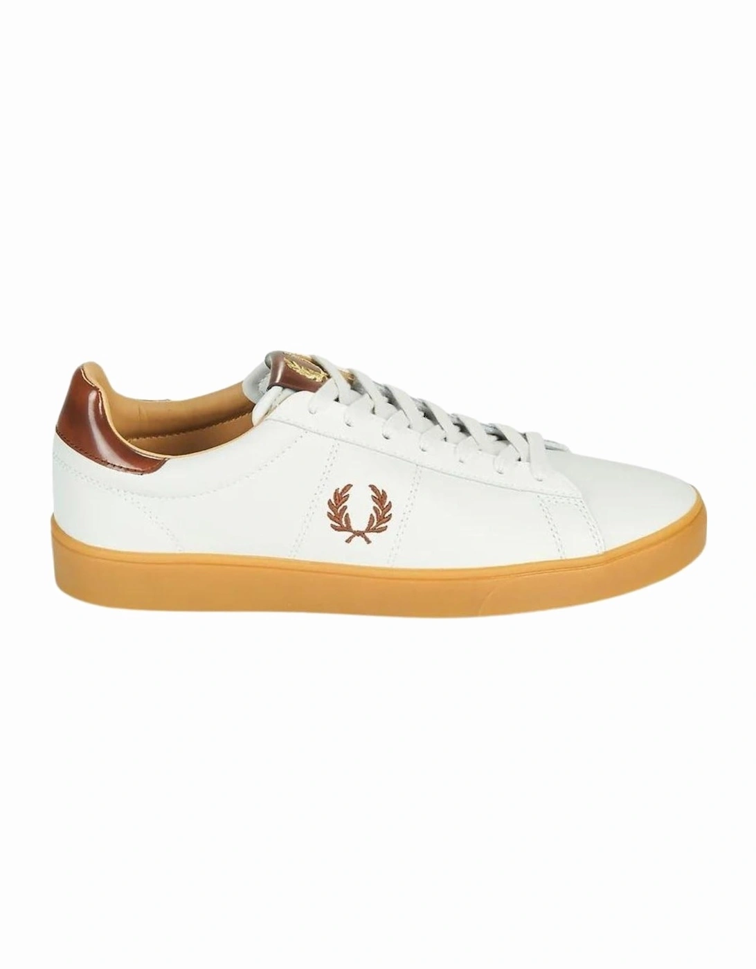 Spencer Leather B1226 254 White Trainers, 5 of 4