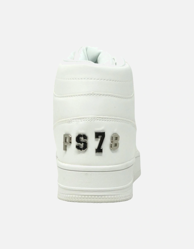 Plein Sport Logo White High Top Sneakers