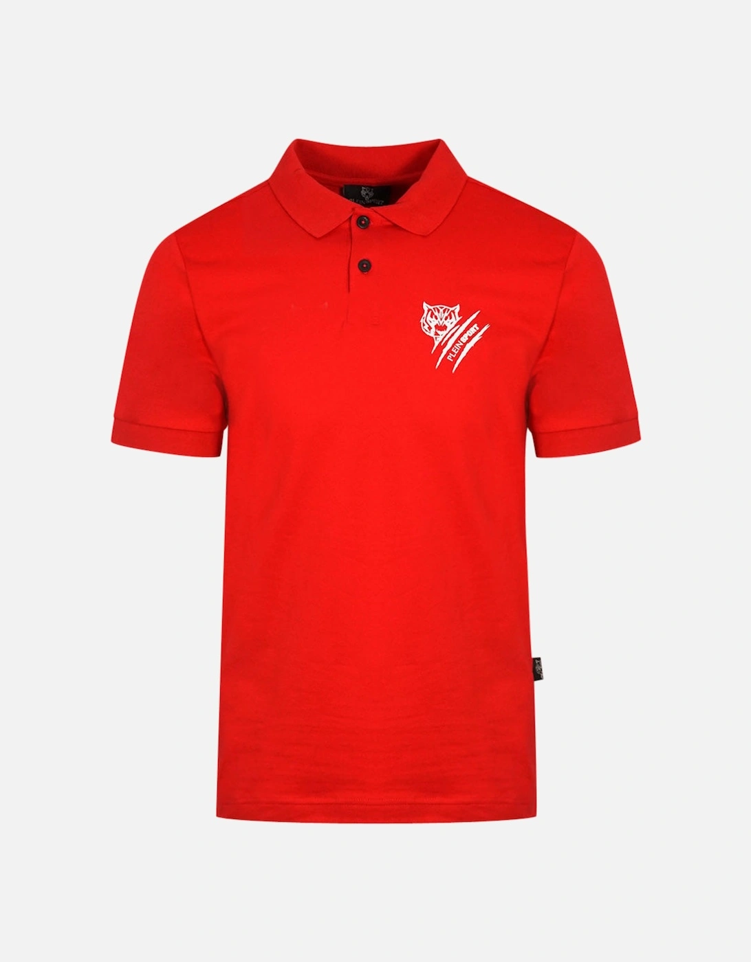 Plein Sport Tiger Slash Logo Red Polo Shirt, 3 of 2