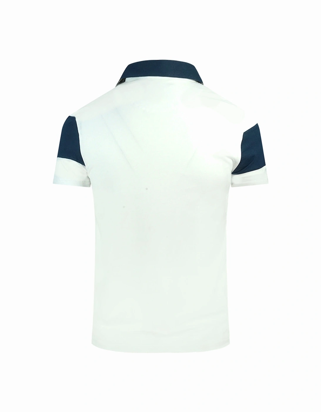 Colour Block Aldis Crest Chest Logo White Polo Shirt