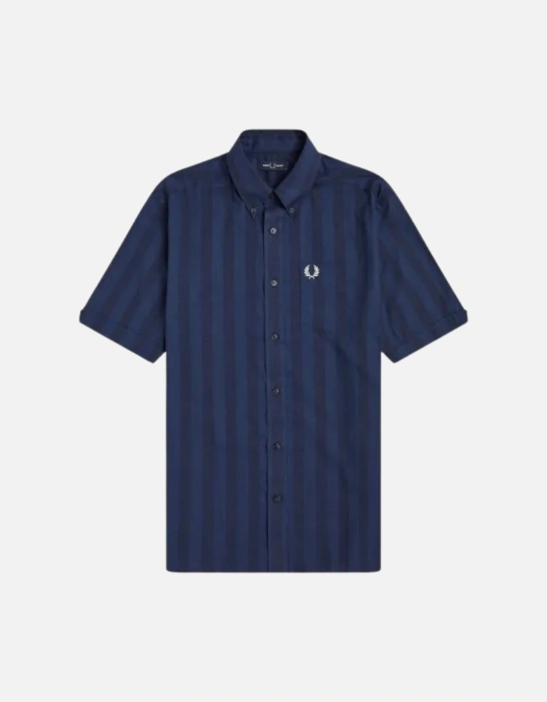 Tonal Stripe M1675 608 Blue Casual Shirt