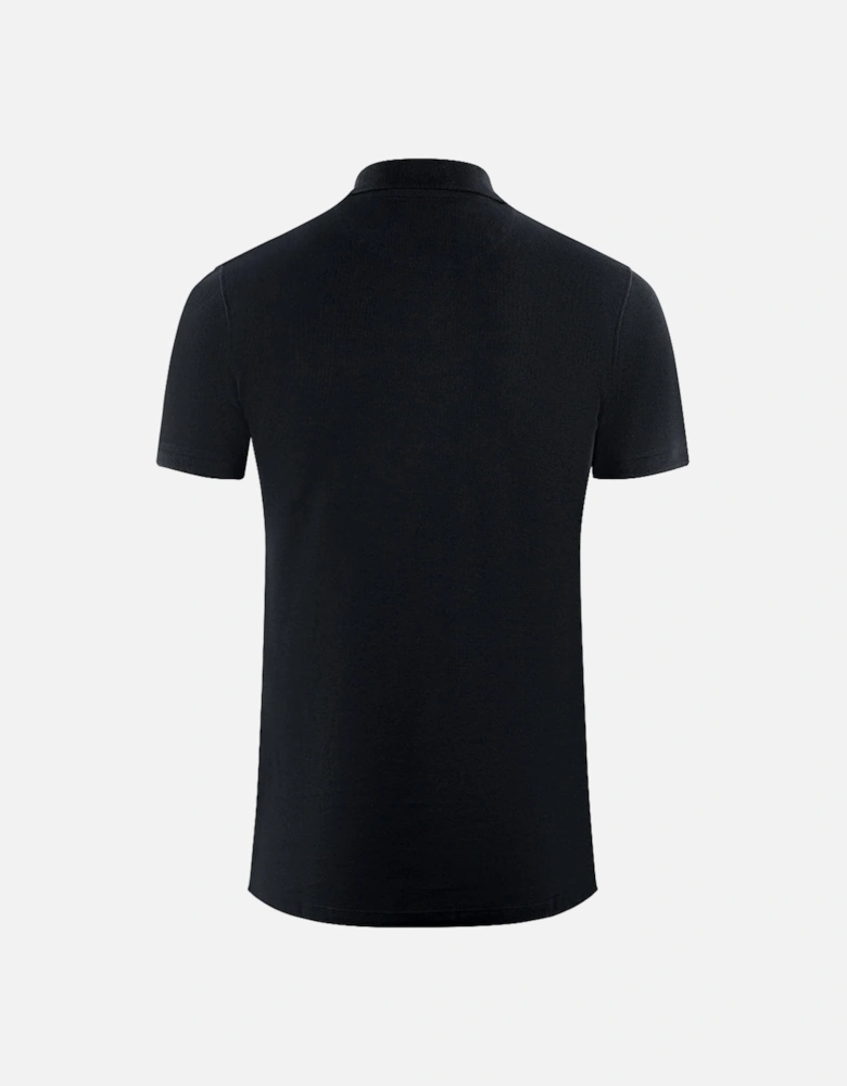 Boxed Logo Black Polo Shirt