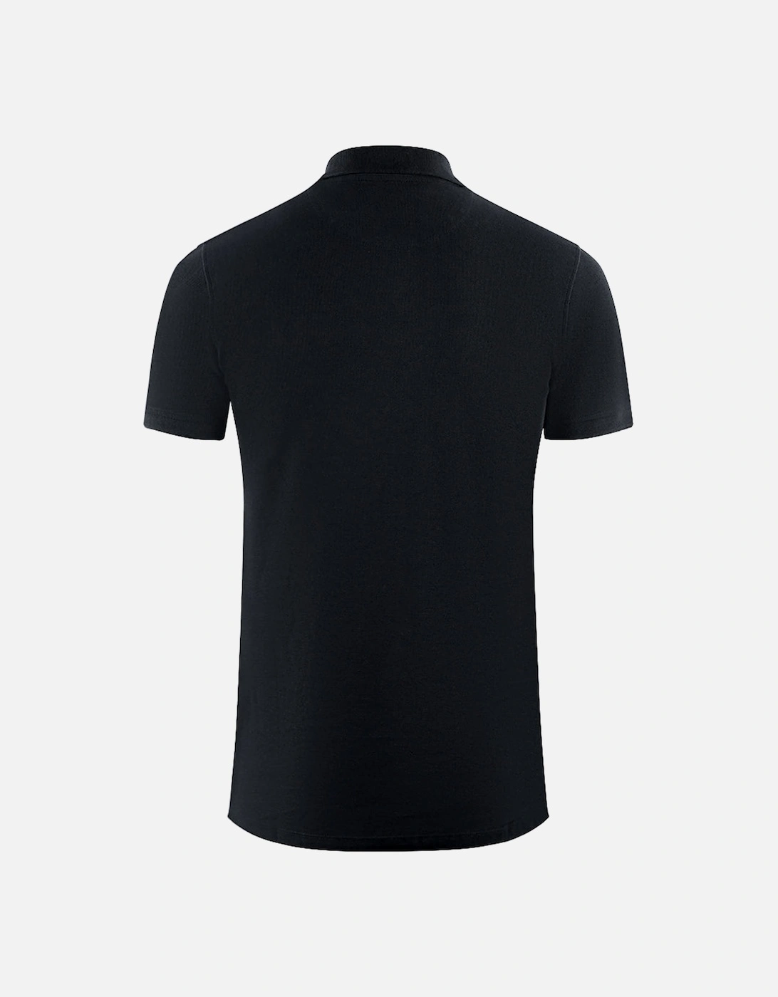 Branded Sleeve Black Polo Shirt