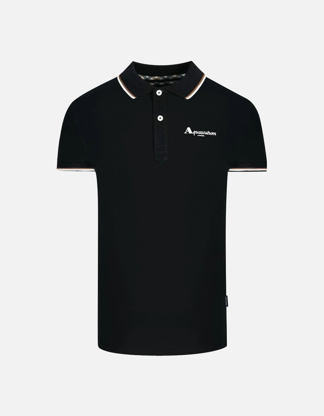 London Tipped Black Polo Shirt, 3 of 2