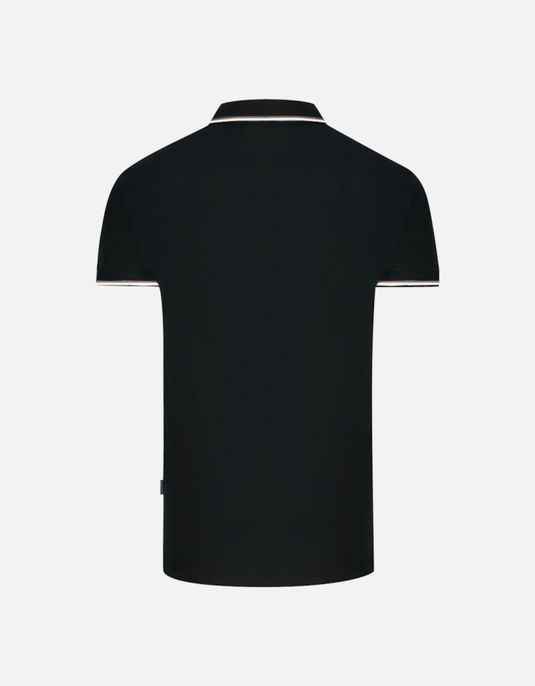 London Tipped Black Polo Shirt