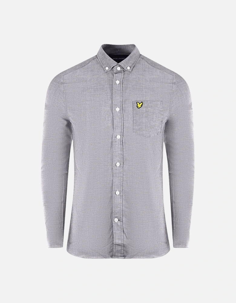 Lyle & Scott Blue Long Sleeved Slim Fit Chambray Shirt