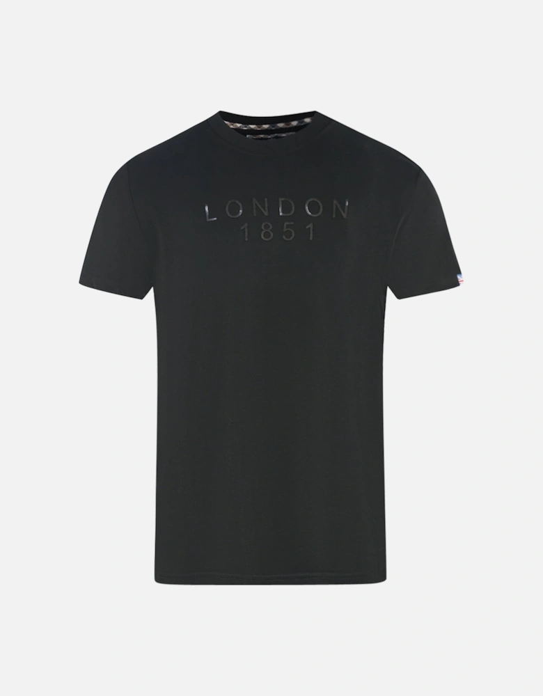 London 1851 Tape Logo Black T-Shirt