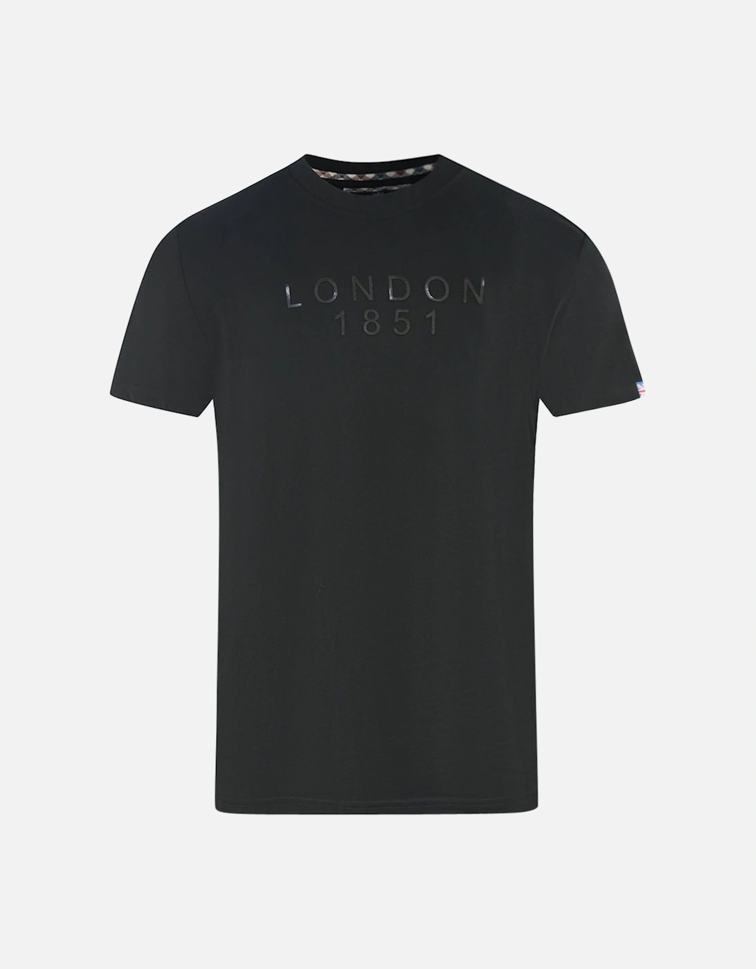 London 1851 Tape Logo Black T-Shirt, 4 of 3