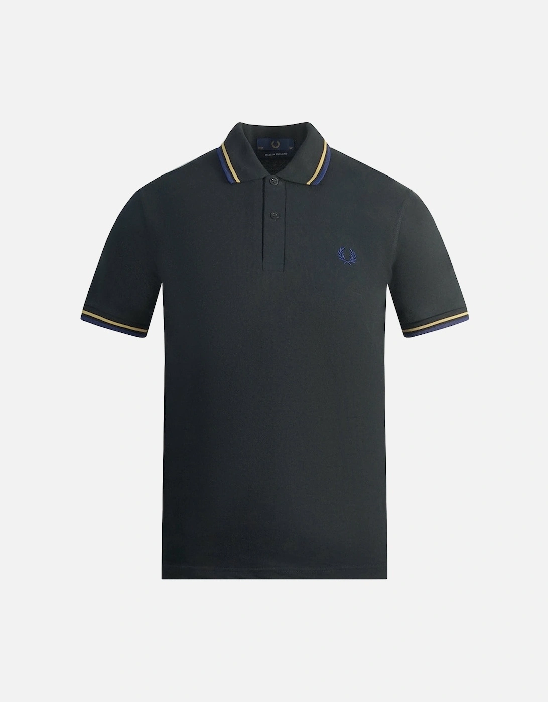 Yellow and Blue Tipped Black Polo Shirt, 3 of 2
