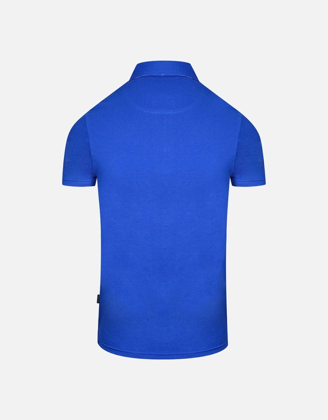 Signature Logo Blue Polo Shirt