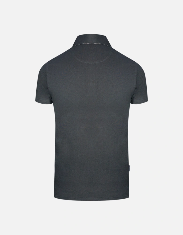 Aldis Crest Block Logo Black Polo Shirt