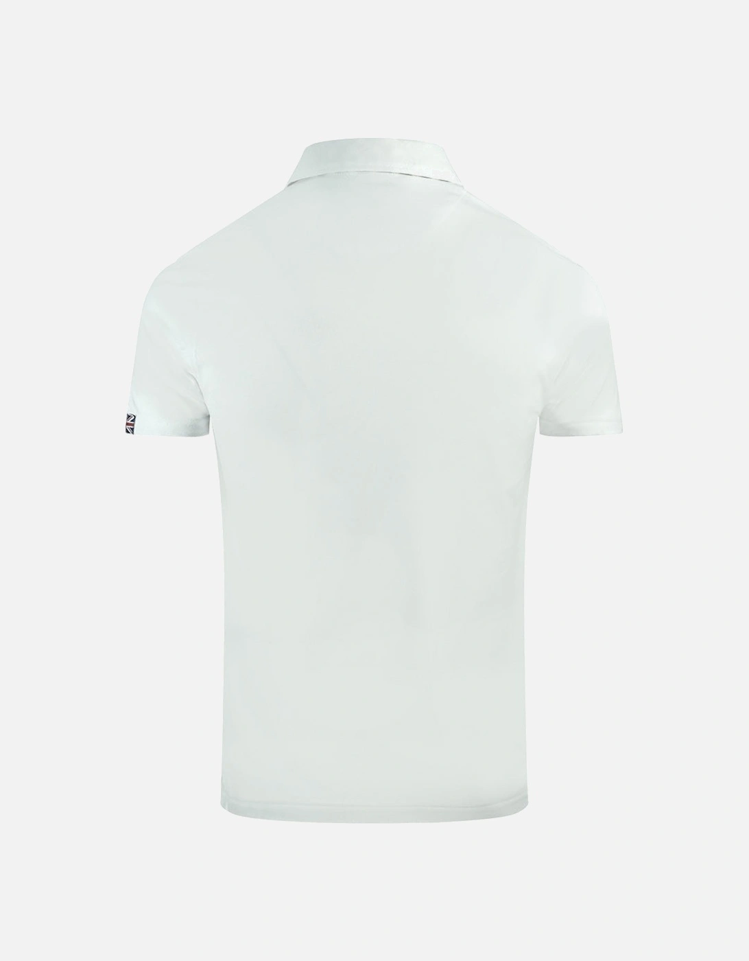 Aldis Crest Chest Logo White Polo Shirt