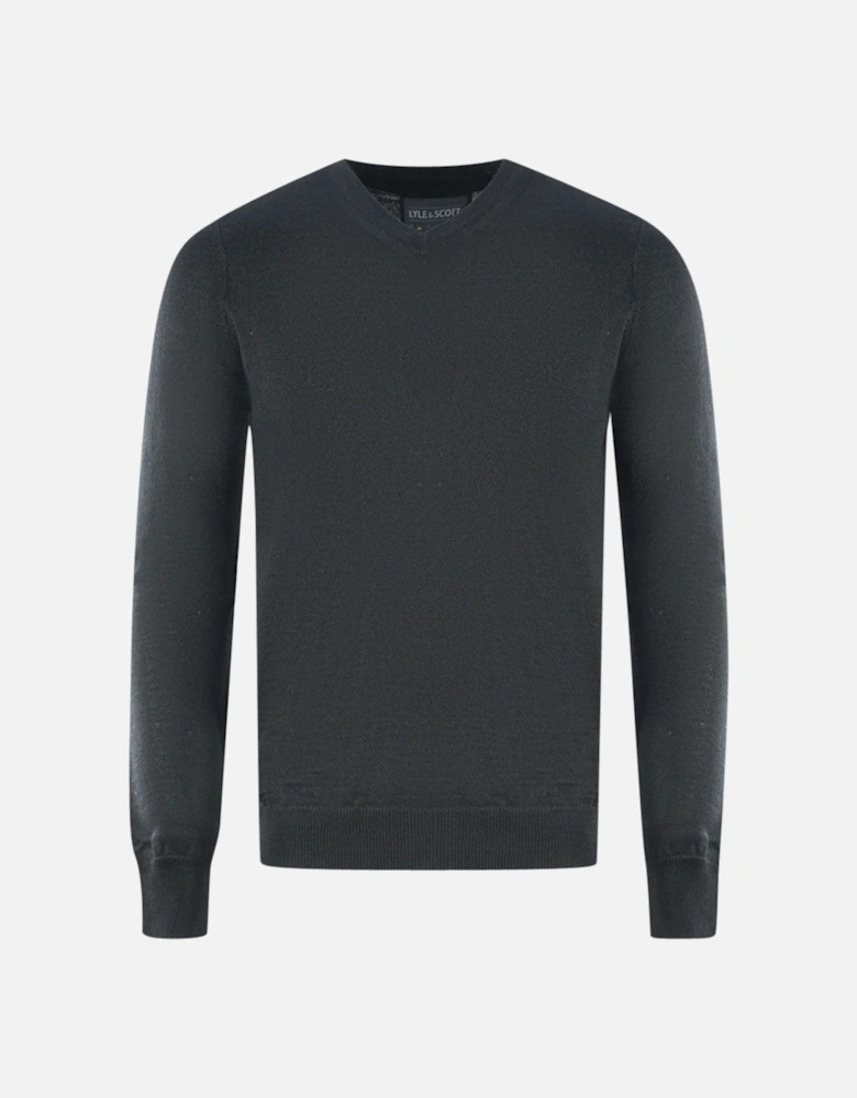 Lyle & Scott Black Golf V-Neck Sweater