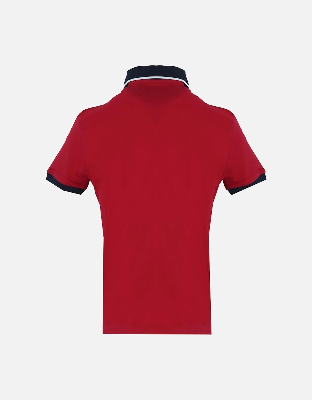 Contrast Collar Red Polo