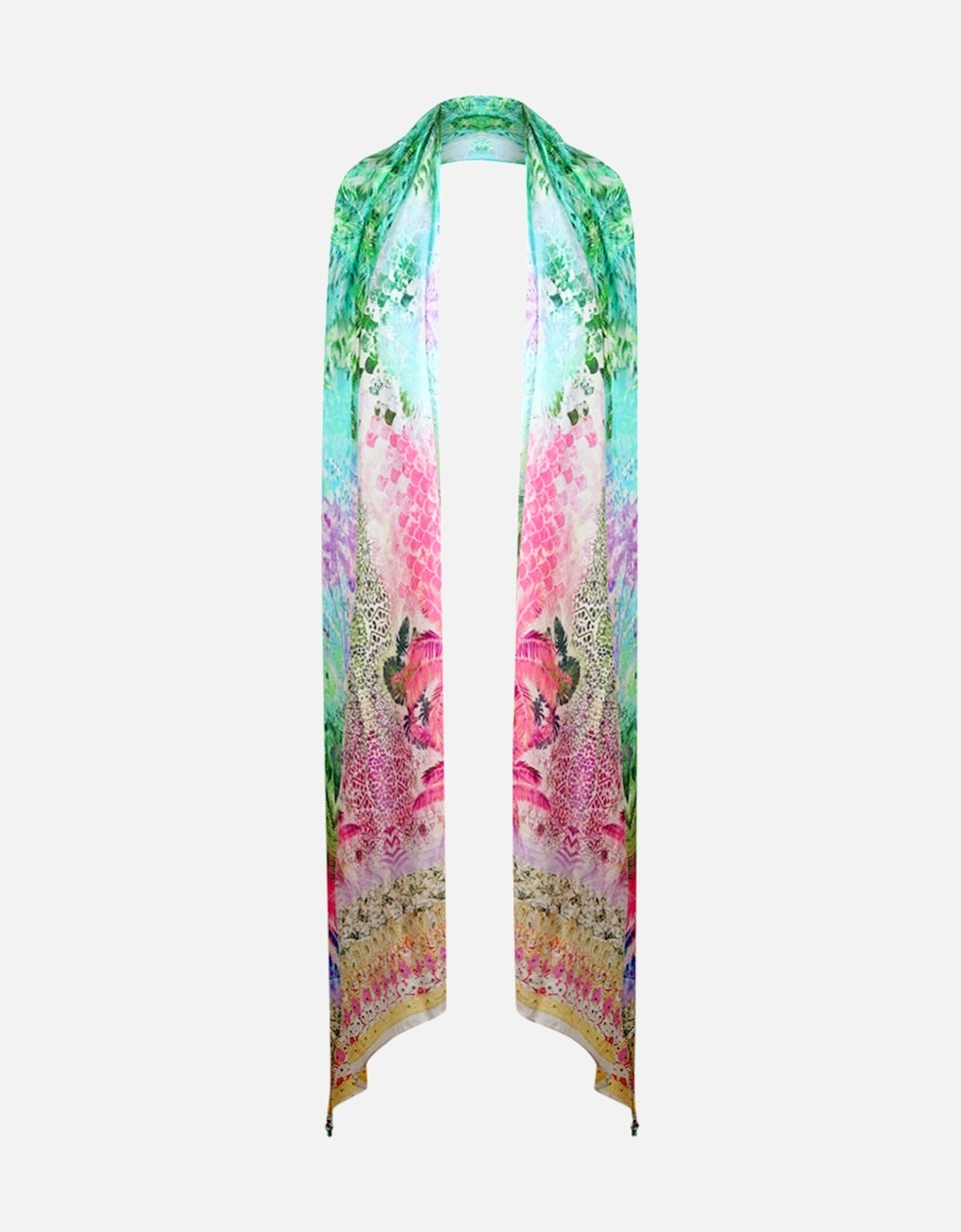 Palm Leaves 1948 Multicoloured Long Rectangular Scarf, 4 of 3