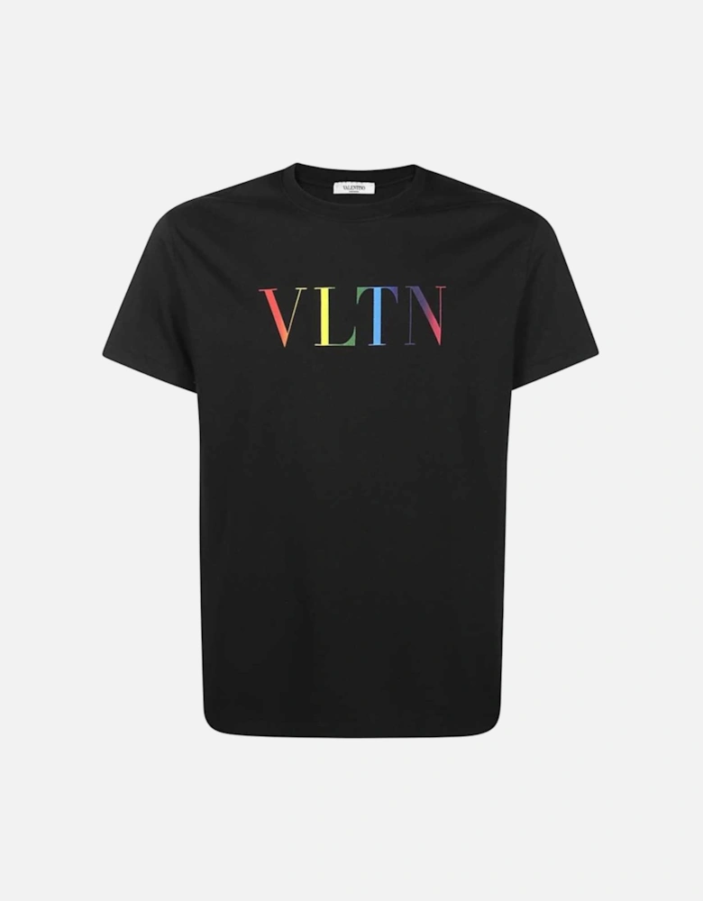 Multicolour VLTN Print Logo Black T-Shirt